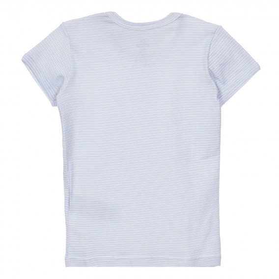 Памучен комплект от два броя тениски за бебе, бяло и синьо Chicco 251378 7