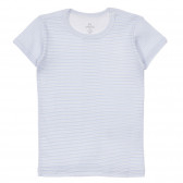 Памучен комплект от два броя тениски за бебе, бяло и синьо Chicco 251383 6