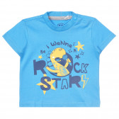 Памучна тениска с щампа на динозавър за бебе, синя Chicco 251384 