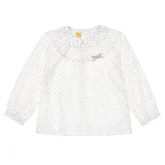 Памучна риза с принт за бебе, бяла Chicco 251489 
