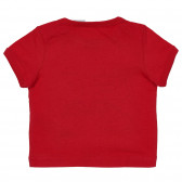 Памучна тениска с щампа на състезателна кола за бебе, червена Chicco 251534 4