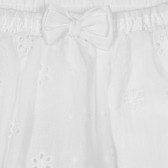 Памучна пола с панделка и флорални мотиви за бебе, бяла Chicco 251615 2