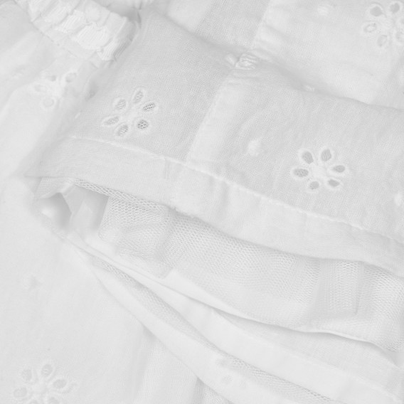 Памучна пола с панделка и флорални мотиви за бебе, бяла Chicco 251616 3