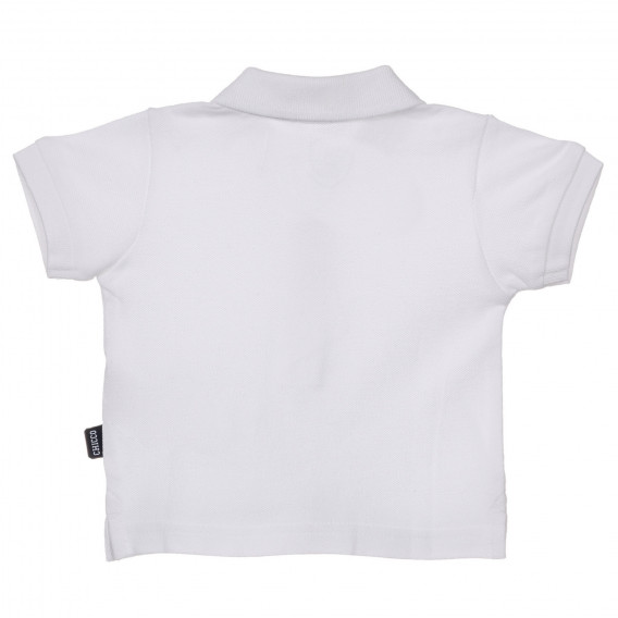 Поло тениска с яка за бебе, бял Chicco 251621 4