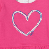 Памучна рокля със сърце за бебе, розова Chicco 251686 2