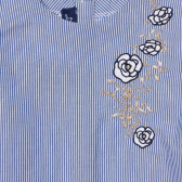 Памучна раирана риза на цветя в бяло и синьо Chicco 251710 2