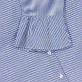 Памучна раирана риза на цветя в бяло и синьо Chicco 251711 3