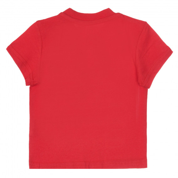 Памучна тениска с щампа за бебе, червена Chicco 251767 4