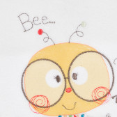 Памучен лигавник с щампа на пчела, бял Chicco 251910 2