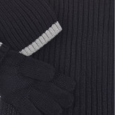 Зимен комплект от шал, шапка и ръкавици за бебе, син Chicco 252032 5