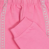 Спортен панталон с щампа на брокатени сърца за бебе, розов Chicco 252067 2