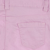 Памучни дънки с апликация на цветя за бебе, лилави Chicco 252693 3