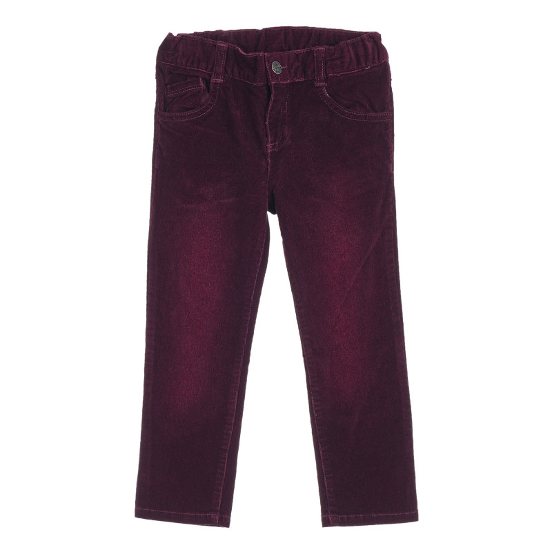 Памучен панталон с пет джоба, червен  252782
