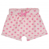 Памучни къси панталони с принт на точки за бебе, розов Chicco 252838 