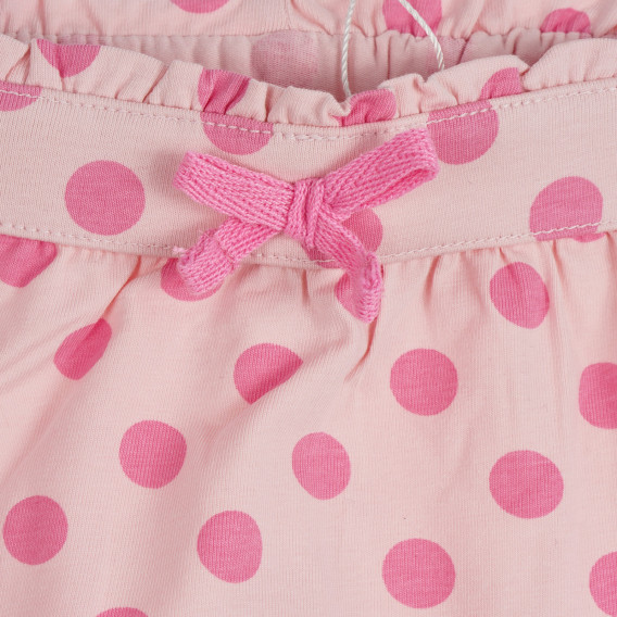 Памучни къси панталони с принт на точки за бебе, розов Chicco 252839 2