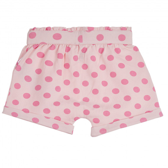 Памучни къси панталони с принт на точки за бебе, розов Chicco 252841 4