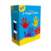 Боички за пръсти 6 цвята, миещи се Galt 252954 