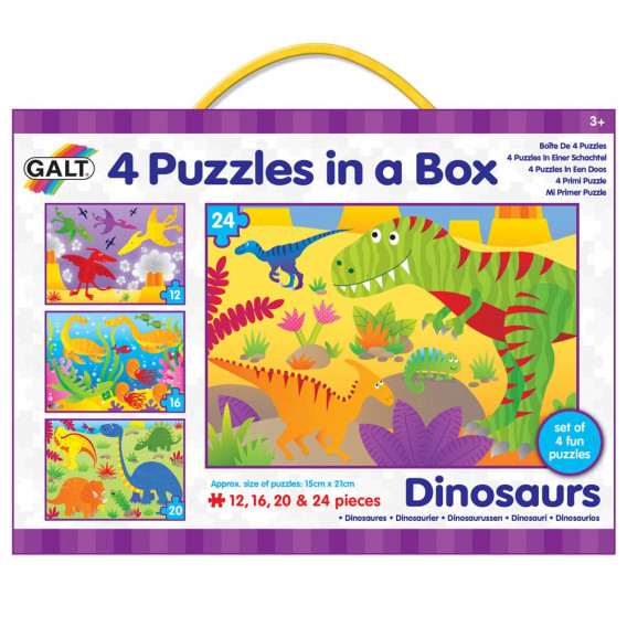 4 пъзела в кутия - Динозаври Galt 253182 