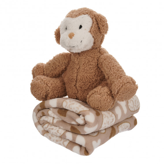 Подаръчен комплект, Маймунка с одеяло Toi-Toys 253315 