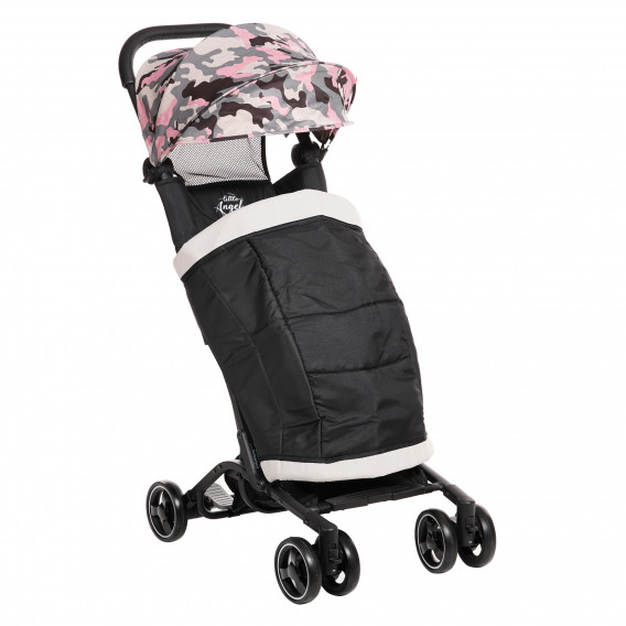 Лятна бебешка количка Luka с покривало за крачета, черна с камуфлаж ZIZITO 253377 