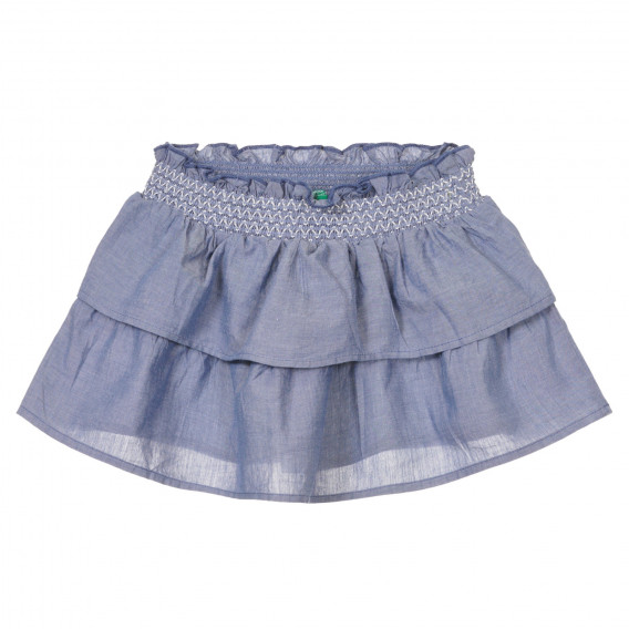 Памучна къса пола с къдрички за бебе, синя Benetton 253571 
