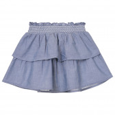 Памучна къса пола с къдрички за бебе, синя Benetton 253573 3