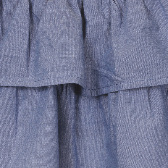Памучна къса пола с къдрички за бебе, синя Benetton 253574 4
