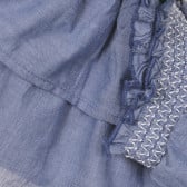 Памучна къса пола с къдрички за бебе, синя Benetton 253575 5