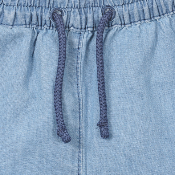 Къси дънкови панталонки с дантела, сини Benetton 253734 2