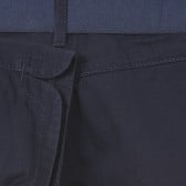 Памучни къси панталони с текстилен колан, тъмносини Benetton 253743 3