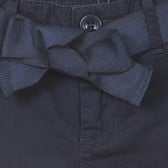 Памучни къси панталони с текстилен колан, тъмносини Benetton 253744 4