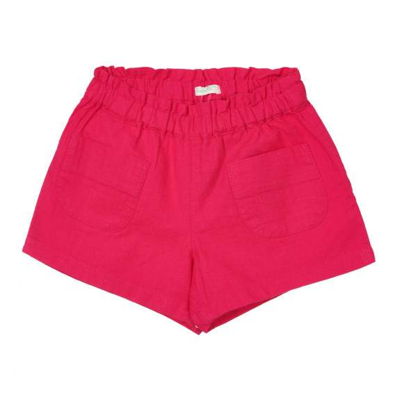 Памучен къс панталон с джобчета, розов Benetton 253809 