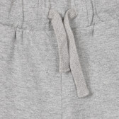 Къс памучен панталон с апликация и щампа, сив Benetton 253883 3