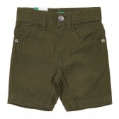 Къс памучен панталон за бебе, зелен Benetton 253957 