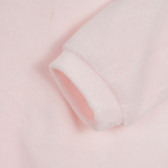 Памучен розов гащеризон с апликация на зайче и сърце за бебе, розов Chicco 254136 3