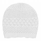 Памучна плетена шапка, бяла Chicco 254206 