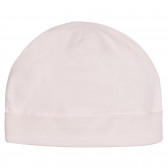 Памучна шапка с подгъв за бебе, светлорозова Chicco 254221 