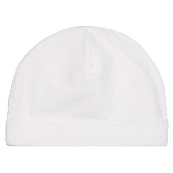 Памучна шапка с подгъв за бебе, бяла Chicco 254226 3
