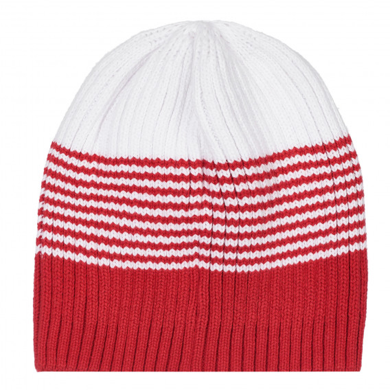 Памучна шапка в бяло и червено райе Chicco 254228 2