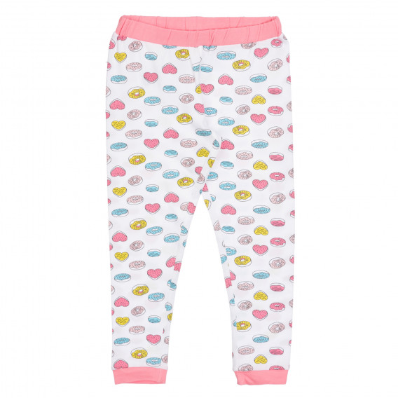 Памучна пижама DONUT с розови акценти, бяла Chicco 254397 6