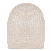 Памучна плетена шапка с блестящи акценти за бебе, беж Chicco 254435 3