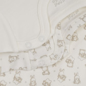 Памучен комплект от два броя бодита с къс ръкав за бебе, бяло и беж Chicco 254470 3