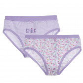 Памучен комплект от два броя бикини, лилави Chicco 254627 