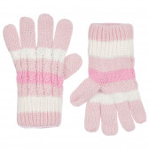 Ръкавици в бяло и розово райе Chicco 254655 