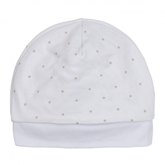 Памучна шапка с принт на звезди за бебе, светлосиня Chicco 254686 3