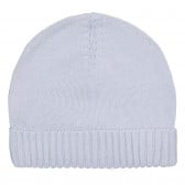 Памучна плетена шапка с подгъв за бебе, светлосиня Chicco 254694 3