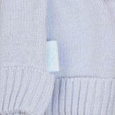 Памучна плетена шапка с подгъв за бебе, светлосиня Chicco 254695 2