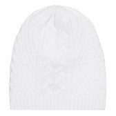 Плетена шапка за бебе, бяла Chicco 254714 