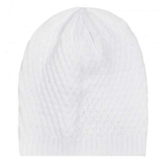 Плетена шапка за бебе, бяла Chicco 254716 3