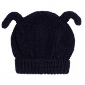Плетена шапка с апликация на куче за бебе, тъмносиня Chicco 254728 3